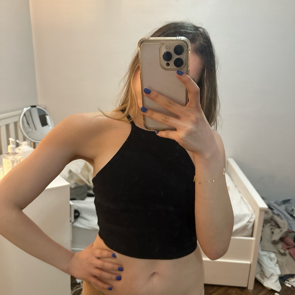 Abercrombie and fitch black halter tank top